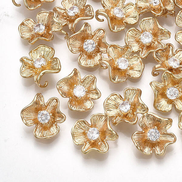 Brass Cubic Zirconia Charms