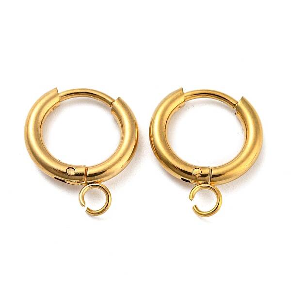 304 Stainless Steel Huggie Hoop Earring Findings