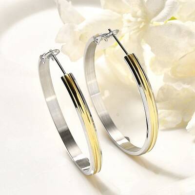 304 Stainless Steel Hoop Earrings for Women
