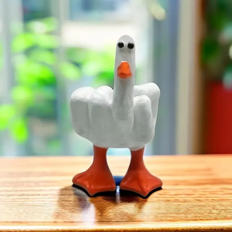 Funny Little Duck Resin Figurine Christmas Ornament, suitable for Home Office, Bedroom, Desktop use. This Cute Craft Decorati...