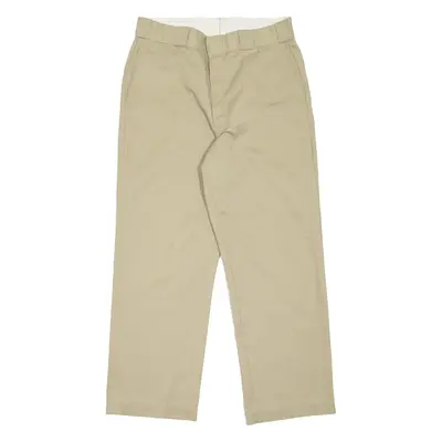 DICKIES Workwear Mens Trousers Beige Regular Straight W34 L29