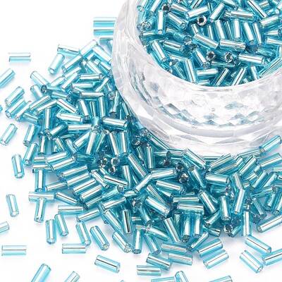 Plated Glass Bugle Beads