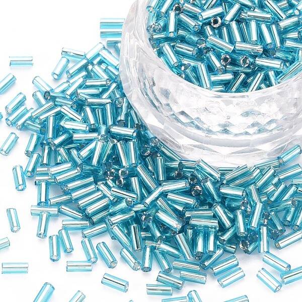 Plated Glass Bugle Beads