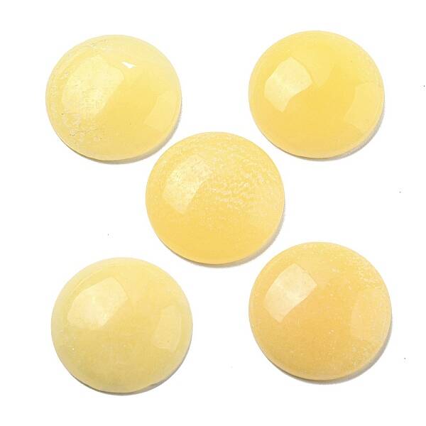 Natural Yellow Jade Cabochons