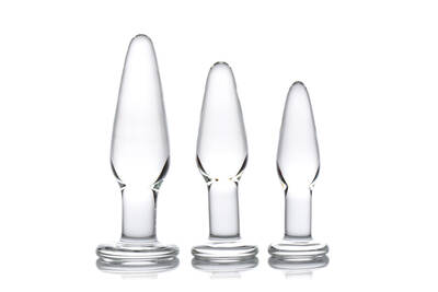 Dosha 3 Piece Glass Anal Plug Kit