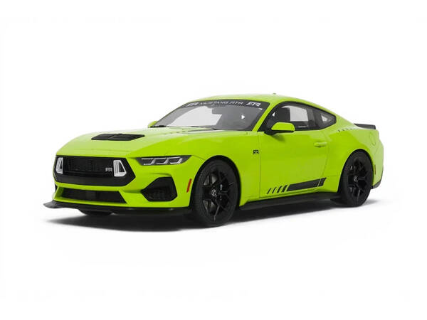 2025 Ford Mustang RTR Spec-3 Lime Green 1/18 Model Car by GT Spirit
