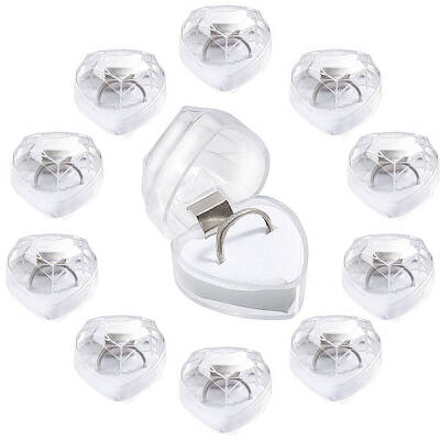 Heart Plastic Ring Boxes