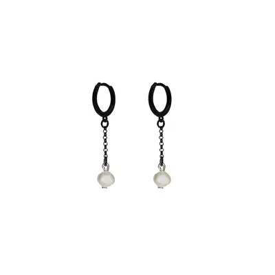 Drop White Pearl Earrings