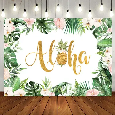 Aperturee Aloha Luau Party Decoration backdrop Summer Theme