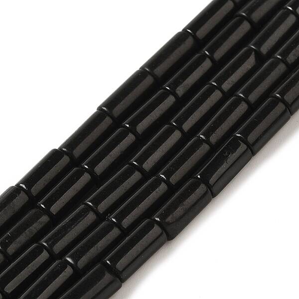 Natural Black Stone Beads Strands