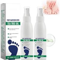 2Counts Ximonth Foot Sanitizer Spray with Tea Tree Oil, Tea Tree Oil Feet Spray, Clear Foot Spray, 100ml/3.38fl.oz