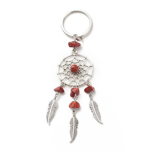 Natural Red Jasper Keychain