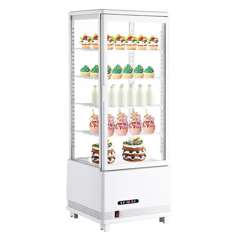Garvee Commercial Bakery Display Fridge - 98L/3.5Cu.Ft 230W Fast Cooling (2-8°C), Space-Saving Countertop, ETL/DOE Certified...
