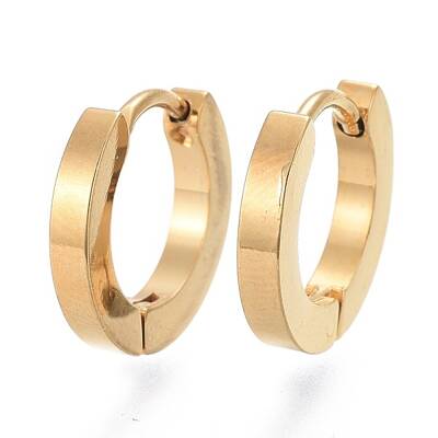 304 Stainless Steel Huggie Hoop Earrings