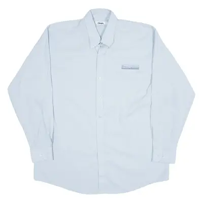 CINTAS Worker Shirt Blue Long Sleeve Mens L