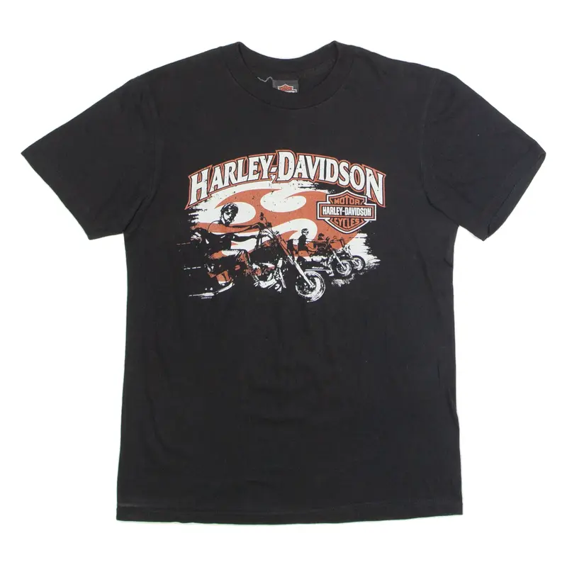 HARLEY DAVIDSON Bozen South Tyrol Italy Mens Biker T-Shirt Black Crew Neck M