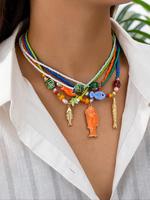 Women's Elegant Colorful Beaded , Trendy Marine Life Pendant , Chic  Girlfriend Gifts Jewelry classic elegance everyday wear ...