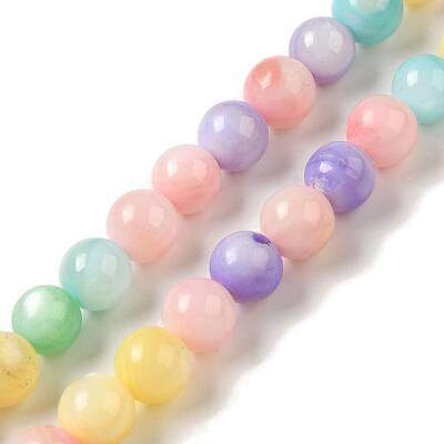Rainbow Color Dyed Natural Freshwater Shell Beads Strands