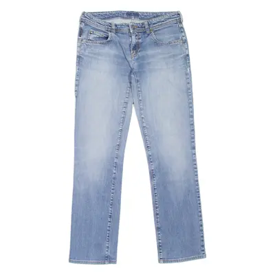 ARMANI JEANS Womens Jeans Blue Regular Straight Stone Wash W28 L30
