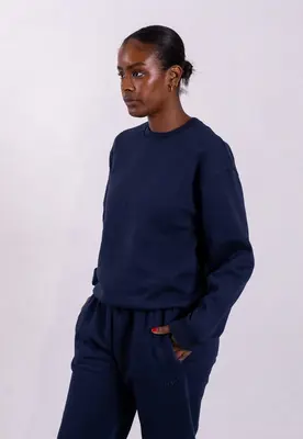 Oversized Sweatshirt, Blue Navy | Size: L