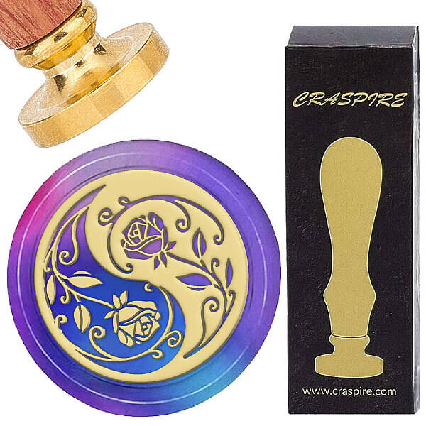Brass Wax Seal Stamps with Wood Handle