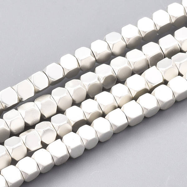 Electroplate Non-magnetic Synthetic Hematite Beads Strands