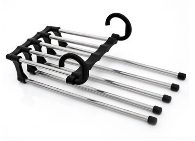 5 In 1 Wardrobe Hanger Multi-functional Clothes Hangers Pants Stainless Steel Magic Wardrobe Clothing Hangers For Clothes Rac...