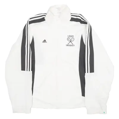 ADIDAS Mesh Lined Lewis University Mens Shell Jacket White M