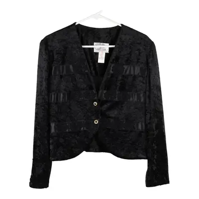 Unbranded Embroidered Jacket - Large Black Viscose Blend