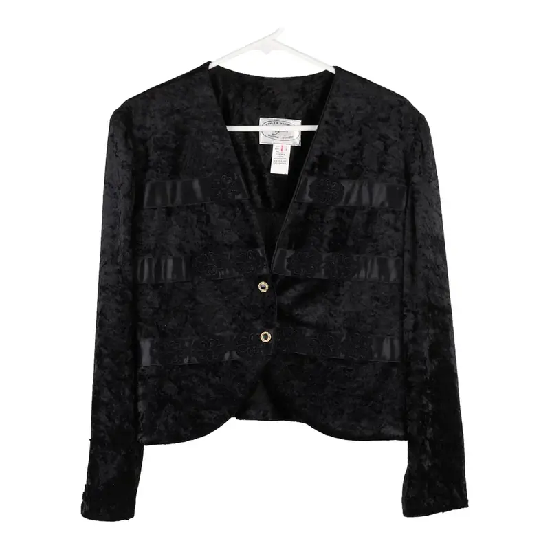 Unbranded Embroidered Jacket - Large Black Viscose Blend