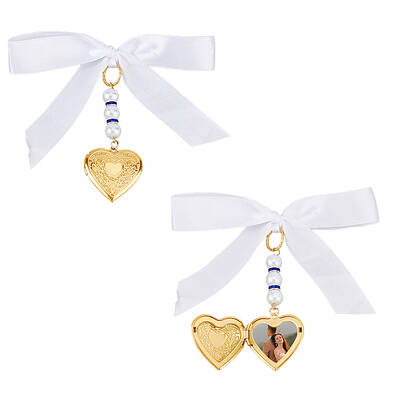 Heart 304 Stainless Steel Bouquet Locket Photo Pendants Decorations