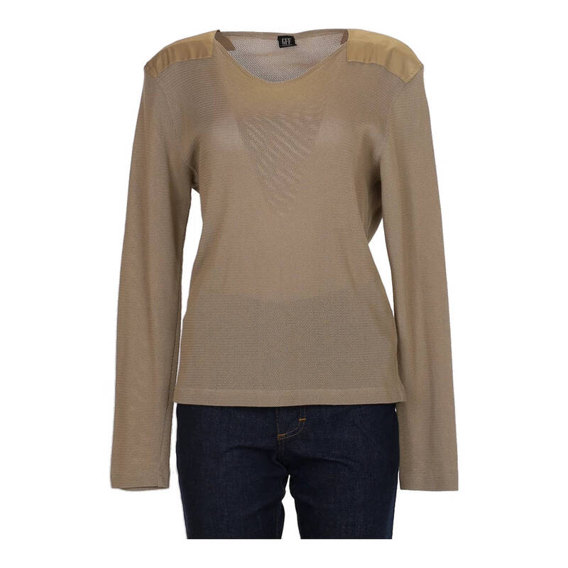 Gianfranco Ferre Jumper - XL Beige Cotton Blend