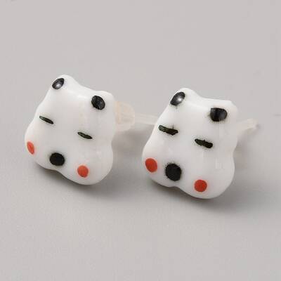 Cute Cartoon Animal Porcelain Stud Earrings