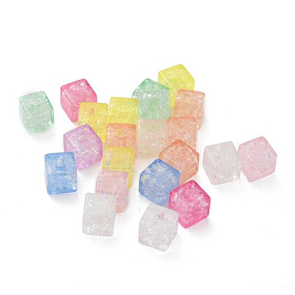 Transparent Crakle Acrylic Beads
