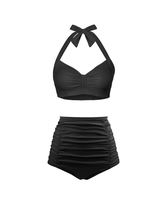 Holipick Women High Waisted Bikini Set Two Piece Tummy Control Swimsuit Halter Top with Bottom Bathing Suit Plus Size Swimsui...