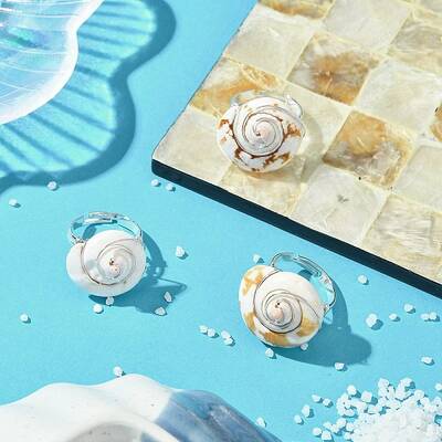 Natural Shiva Eye Shell Finger Rings