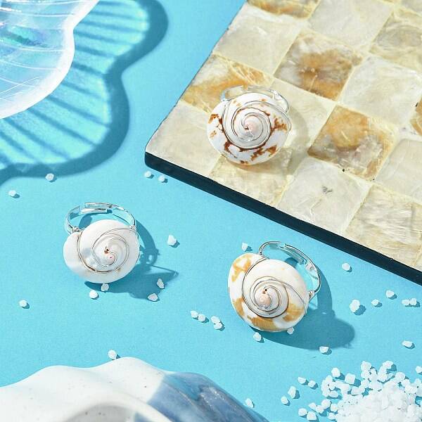Natural Shiva Eye Shell Finger Rings