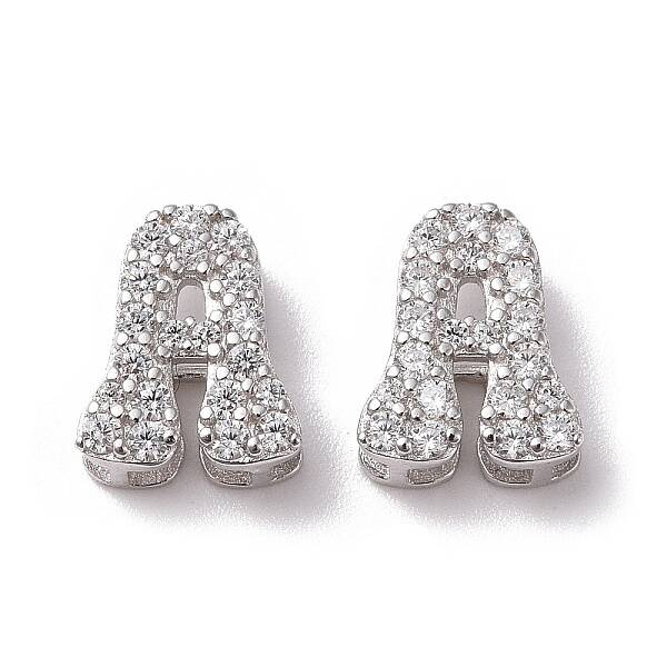 925 Sterling Silver Micro Pave Cubic Zirconia Beads