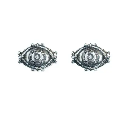 Eye Studs Silver | Size: 10 mm