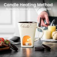 Fondue Pot Set for Chocolate Fondue Mugs Contain Fondue Bliss, Chocolate Melting Cup, Mini Chocolate Fondue Set With Forks