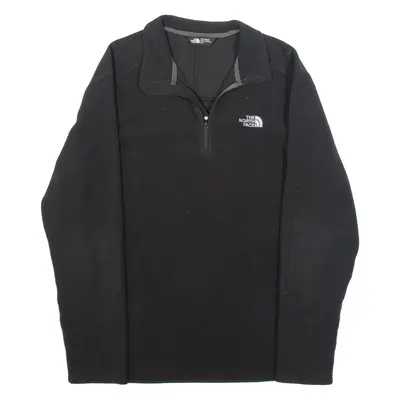 THE NORTH FACE Mens Fleece Black 1/4 Zip Tight Knit M
