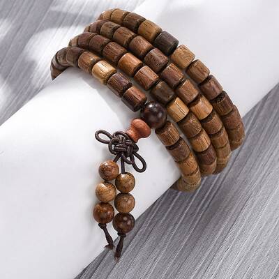 Wood Round Beads Wrap Bracelets