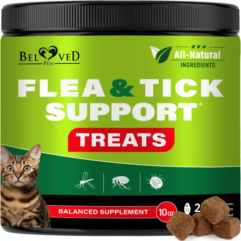 Flea and Tick  Chewable Pills for Cats (salmon)