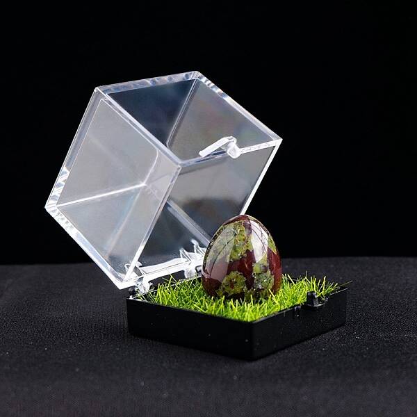 Natural Dragon Blood Healing Egg Mineral Specimen Box