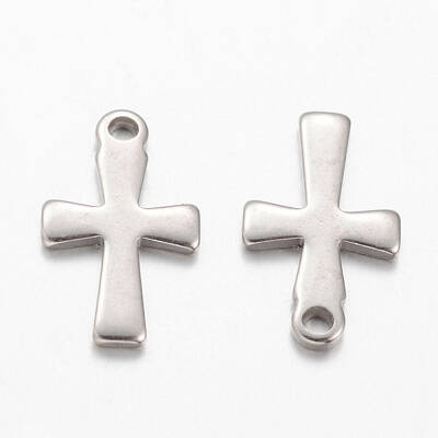 Non-Tarnish 304 Stainless Steel Tiny Cross Charms