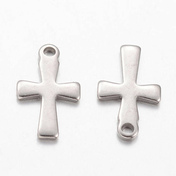 Non-Tarnish 304 Stainless Steel Tiny Cross Charms