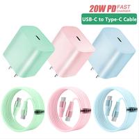 JIMROZ 20W PD QC3.0 Fast Charger & USB-C To Type-C Fast Charging Cable, Multicolor Charging Cable Compatible with iPhone HUAW...