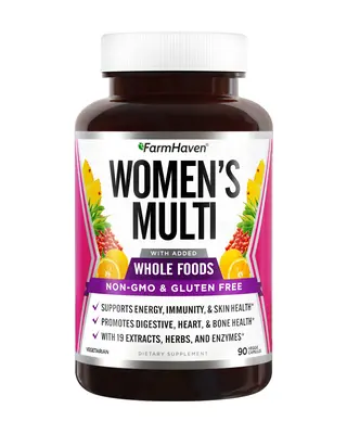 FarmHaven Multivitamin for Women - Whole Food Multivitamin with 22 Essential Nutrients, Supports Energy, Immunity & Heart Hea...