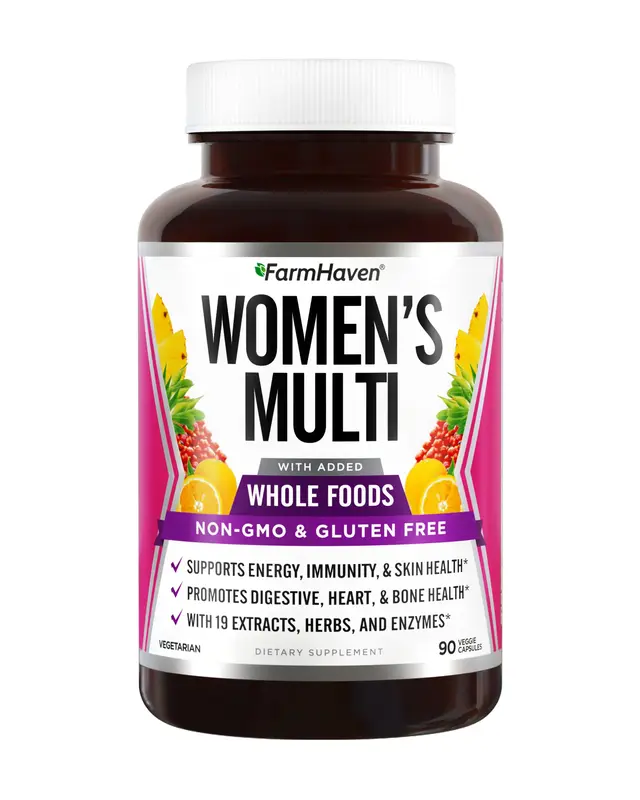 FarmHaven Multivitamin for Women - Whole Food Multivitamin with 22 Essential Nutrients, Supports Energy, Immunity & Heart Hea...