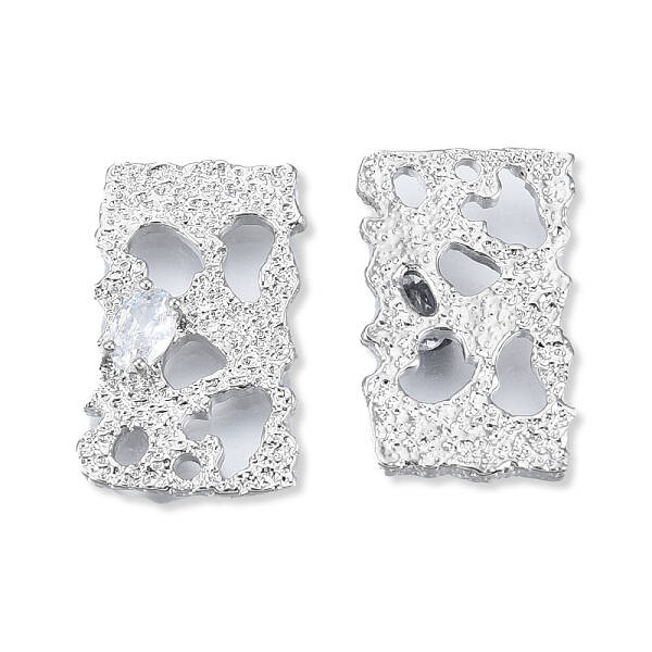 Brass Pave Clear Cubic Zirconia Pendants